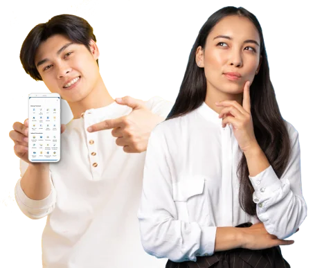 Ilustrasi orang menggunakan aplikasi Kitalulus