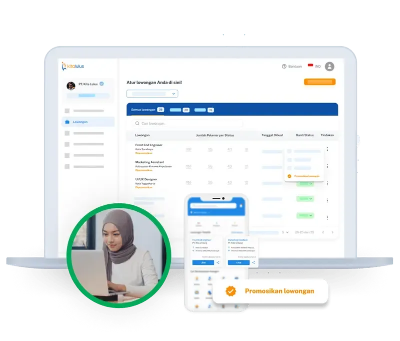Dashboard rekrutmen Kitalulus