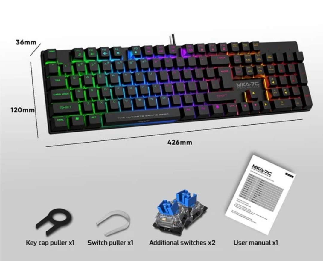 keyboard mechanical murah Armaggeddon MKA 7X Psycheagle